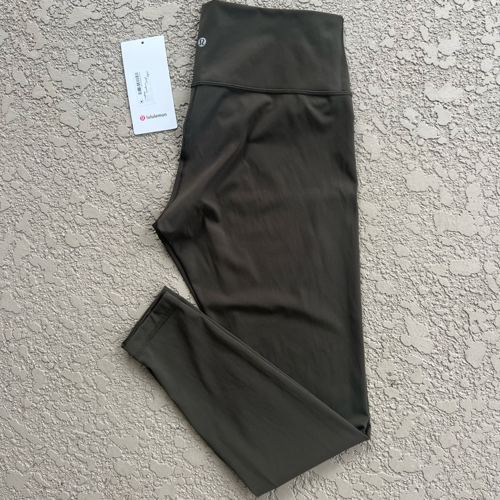 Lululemon Wunder Under 28” HR Tight Dark Olive Size 12